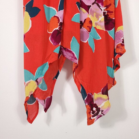 Maurices Red Floral Halter Neck Midi Dress - Picture 2 of 9